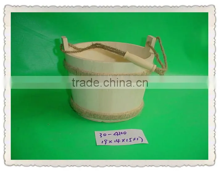 New product mini wooden bucket,wooden bucket wtih hanger