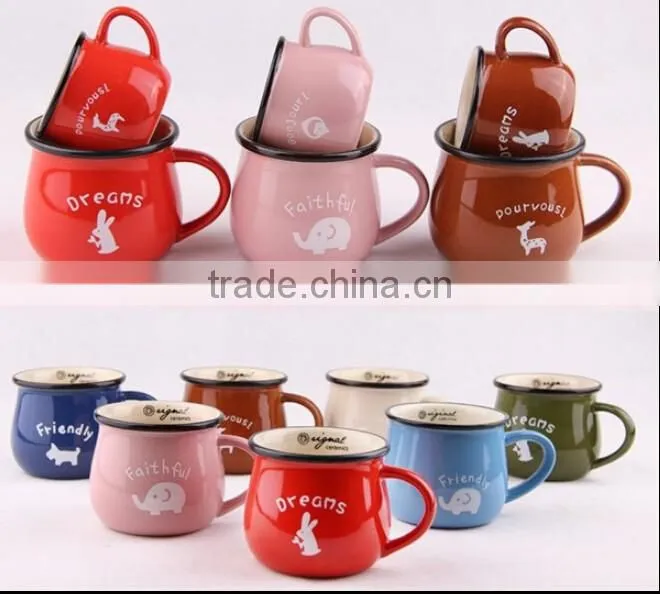 Haonai high quality hot sale ceramic morning tea or milk cup