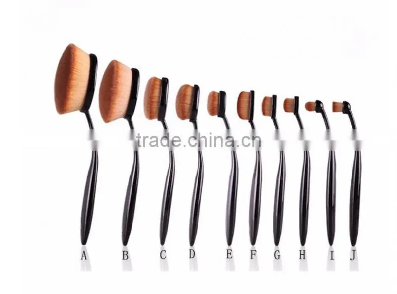 fashionable 10pcs makeup brush toothbrush foundation brush cosmetic tool 2016