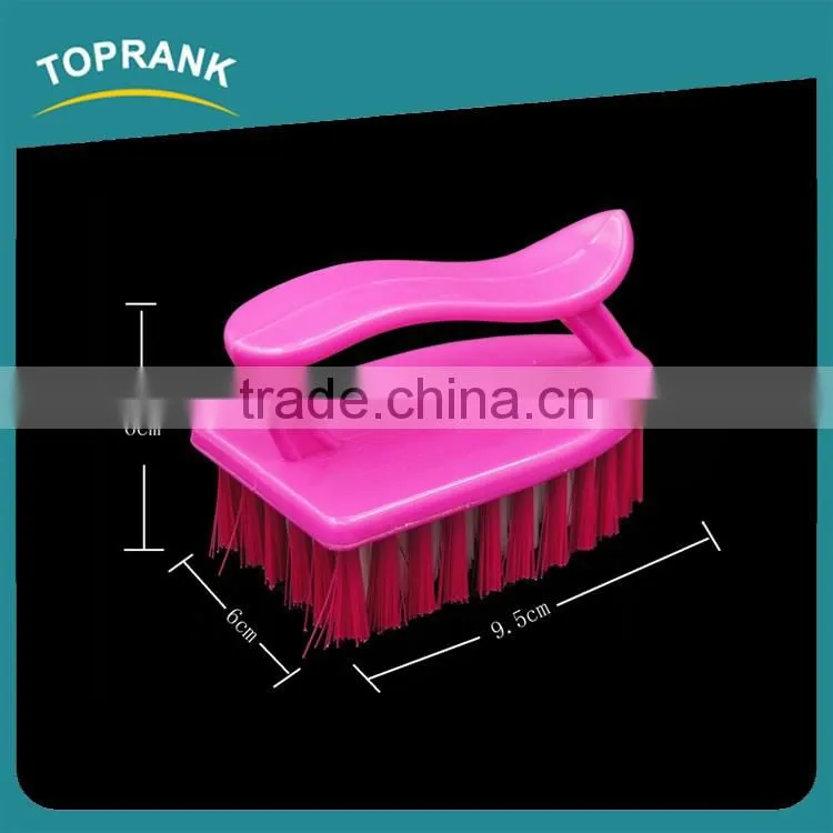 Toprank Factory Cheap Household Clothes Shoe Handle Washing Brush Plastic Laundry Wash Brush With PP Bristle