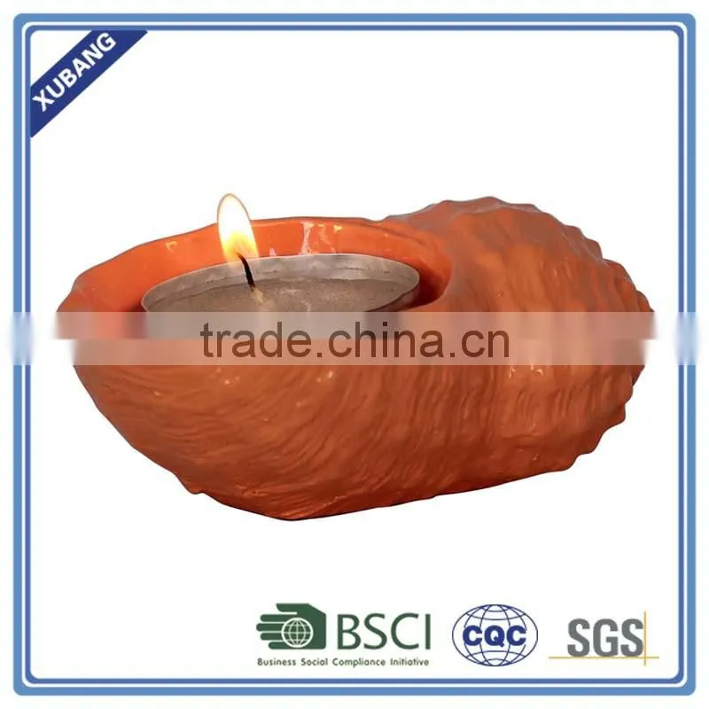 poly resin cute fashion conch candle holder