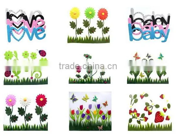hot sale eco friendly new products promotional gift cute felt scrapbooking fabric joy circle hanger with word on alibaba express