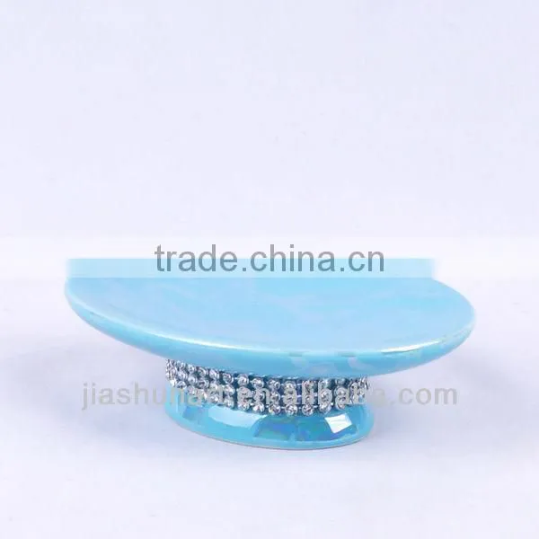 Natural Handmade Ceramic Blue Soap Dish