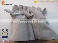 DDSAFETY Grey Welder Glove Western Safety Gloves Cheap Wholesale Cow Split Leather Gloves