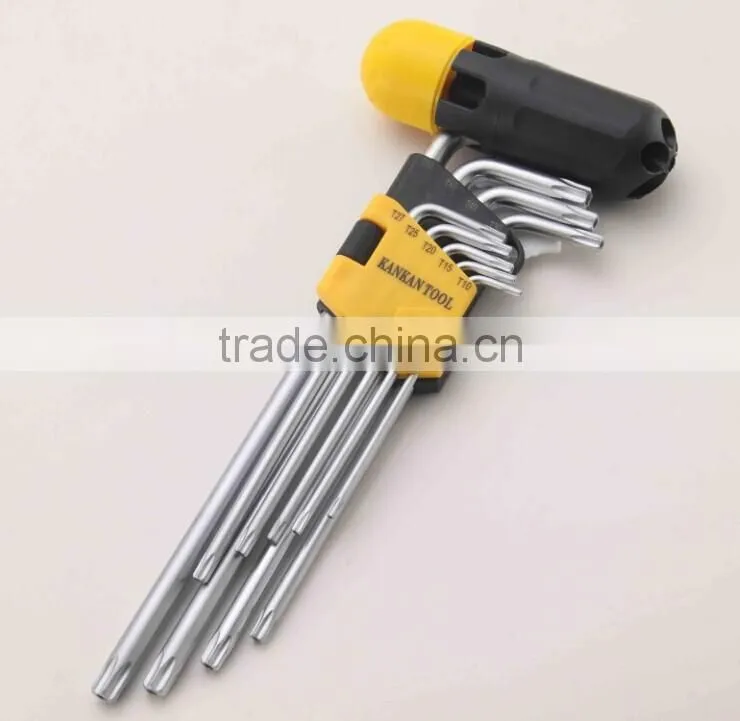 9pc extra long torx hex key(perforated)