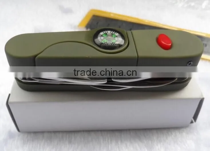 Multifunction Outdoor Survival Camping Knife with LED light