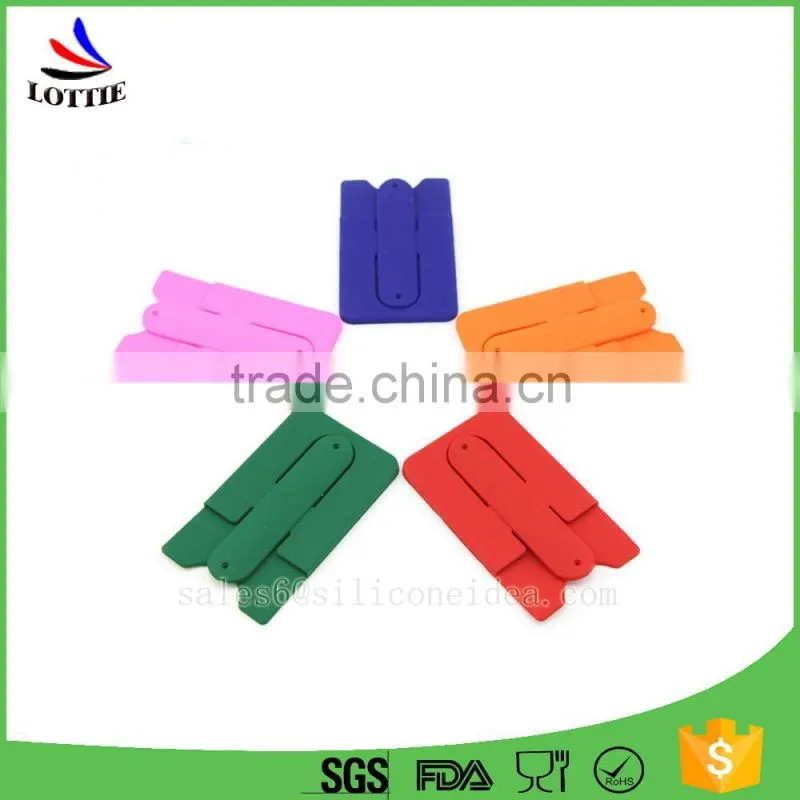 Wholesale 3M sticker silicone cell mobile phone holder credit phone card holder