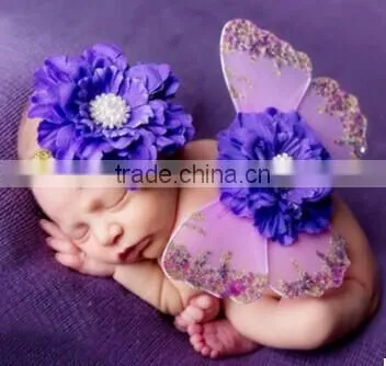 infant Girl Photo Photography Props Newborn Baby Angel Wing With headbands