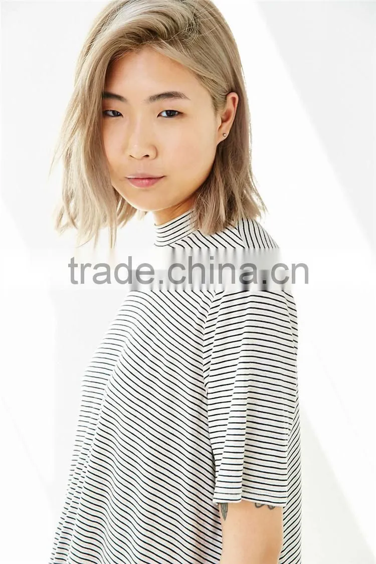Cheap promotion women fashion tee longline tee
