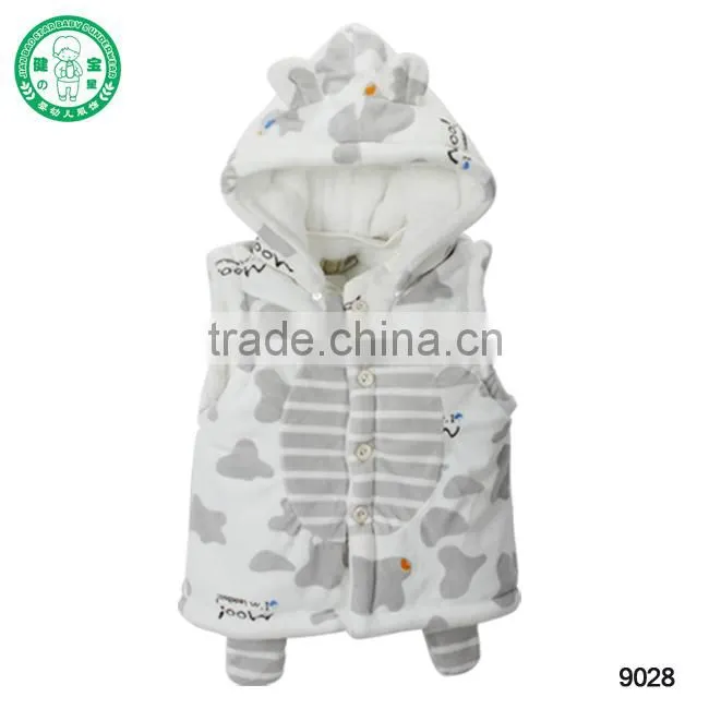 2017 latest design winter warmly cotton baby clothing baby vest