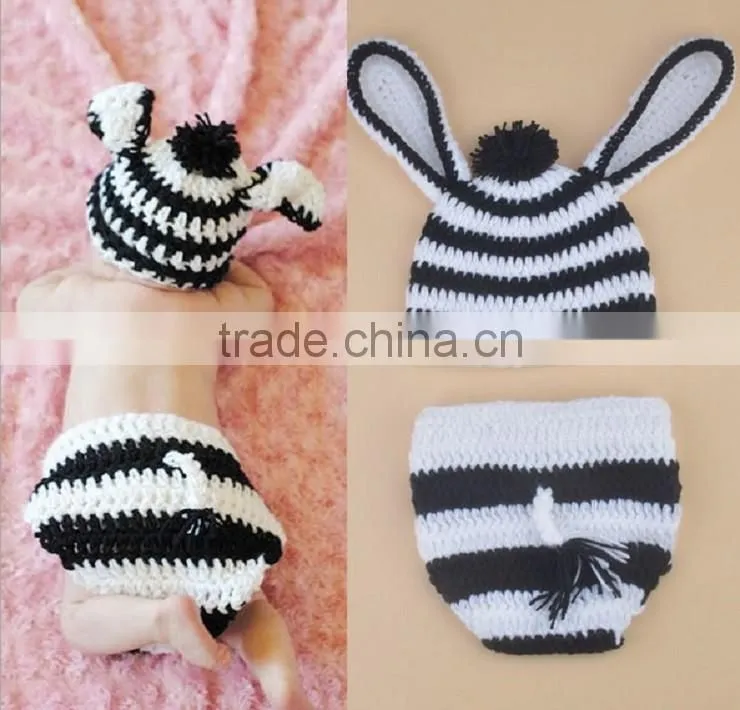 Knitted Animal Hats soft and colourful yarns Handmade baby clothing newborn crochet knit beanie hat set
