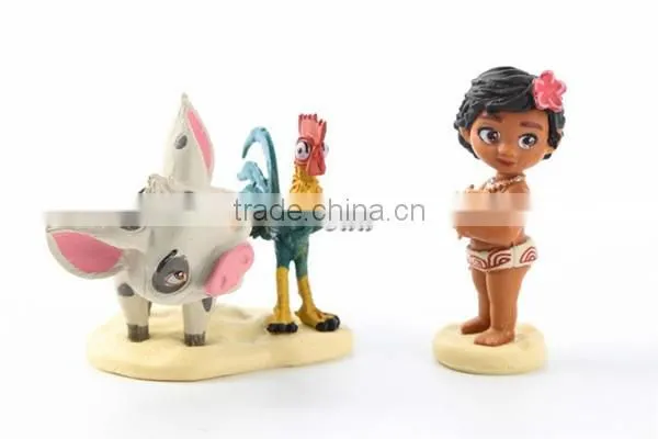 Newest Disny movie Moana action figures set of 10pcs, PVC Mini figure Moana figures