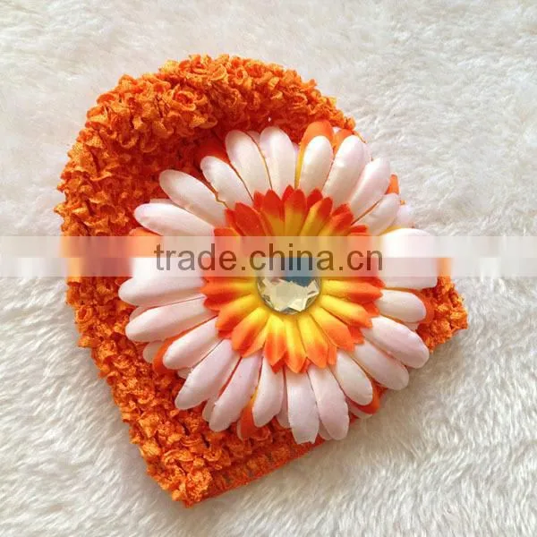 knitted daisy beanie baby hats