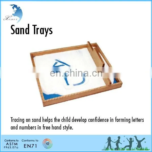 2016 wholesale montessori toy montessori wooden toys language wooden sand tray