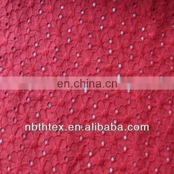 wholesale UK cotton eyelet embroidery fabric for summer dress