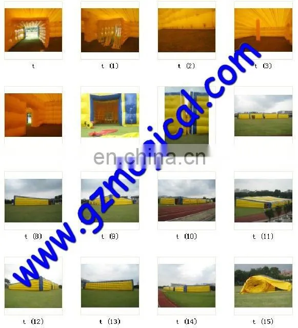 Outdoor Large Inflatable Cube Tent in Yellow Color