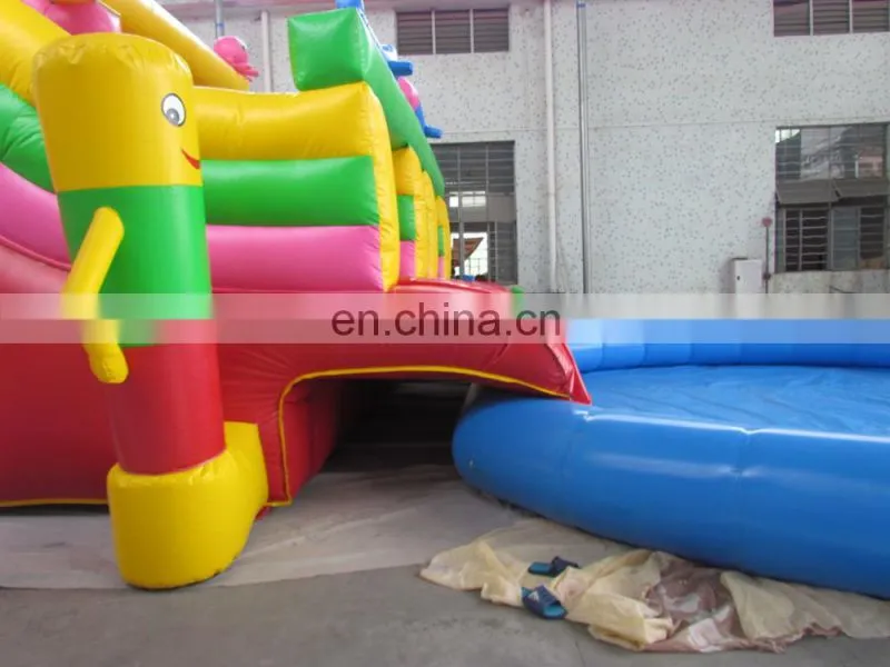 Best selling 0.55mm PVC tarpaulin jumping castles inflatable water slide