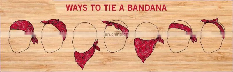 Custom 100%Cotton square bandana gift set