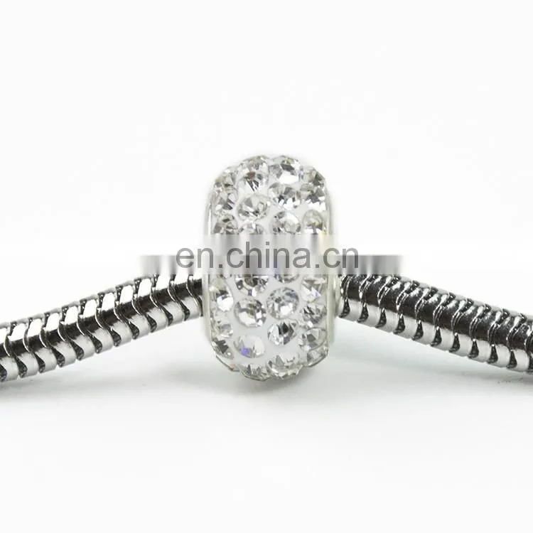 Factory directly ! wholesale big hole loose beads DIY rhinestone chain accessories