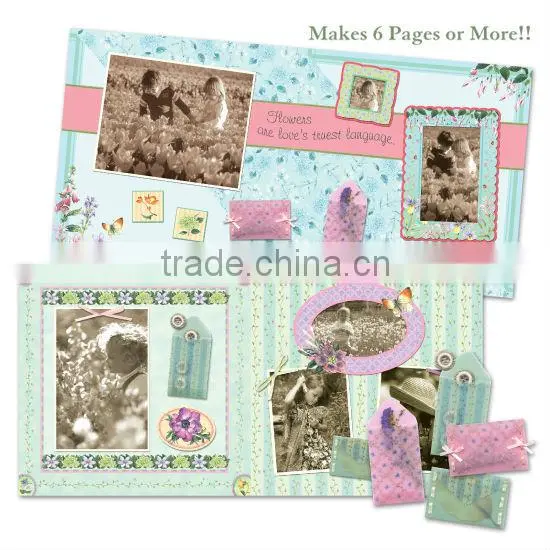 classic garden floral pattern ribbon scrapbooking