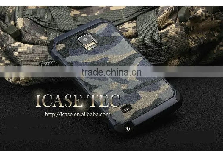 2015 New Arrival Camouflage Case for Samsung Galaxy Note 4, for Samsung Note 4 Back Cover, for Galaxy Note 4 Real Leather Case