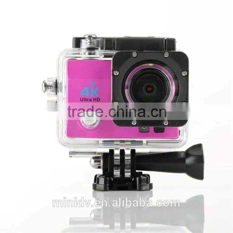 2.0inch lcd 30 meters waterproof wifi sport camera 4k ultra hd 15fps with 170 degree wide shoot angle, 2.7k@30fps & 1080p@60fps