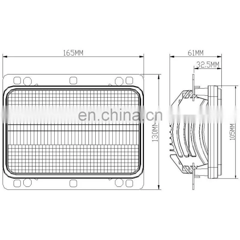 factory price 60W truck light flood beam led work light led lamp