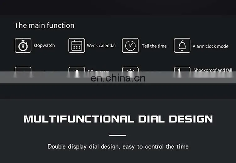 Sanda 3008 New Retro Men Digital Wristwatch Clock Luminous Chronograph Designer Brand Watches