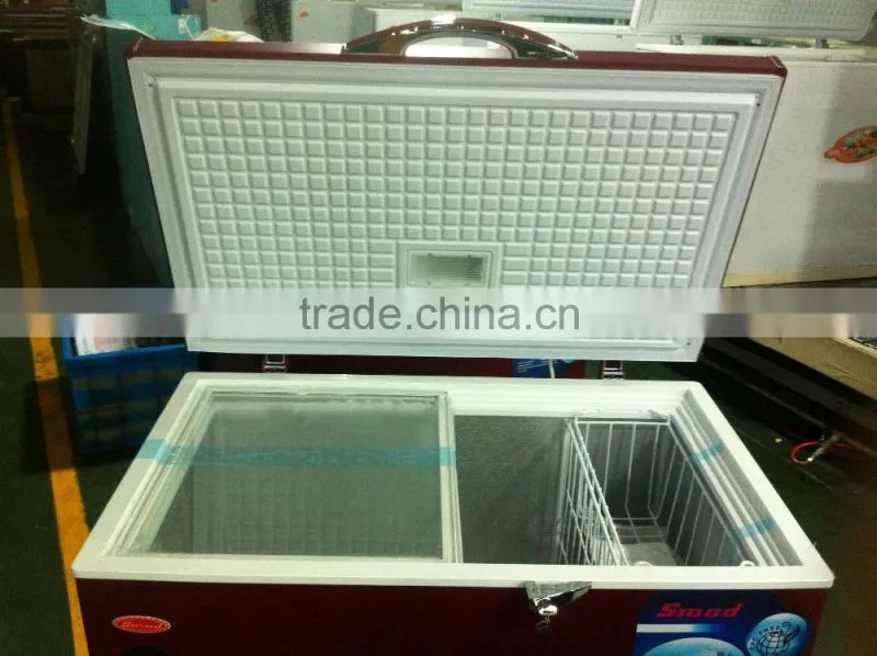 Hot selling Solid door top open door chest deep freezer cabinet
