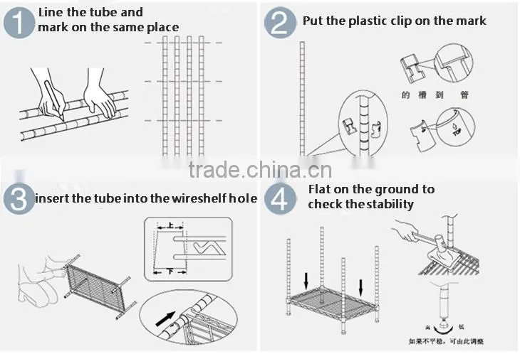 Mordern collapsible metal rack with four layers