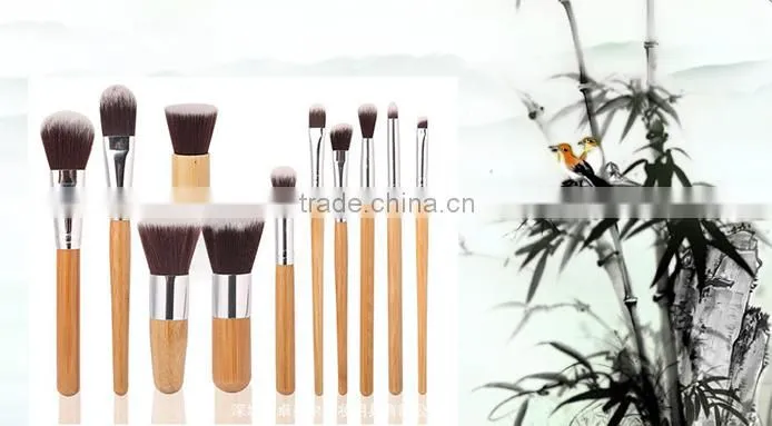Professional High quality 11pcs Soft animal hair makeup brush set