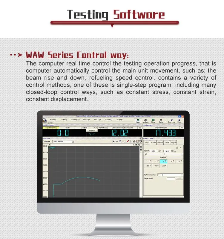Professional Servo Control Universal Testing Materials Tester Singlespace Tensile test Machine with CE Certificate