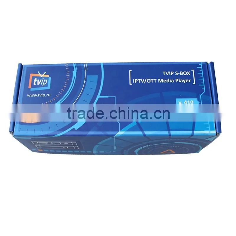 Double OS Android and Linux Combo IPTV Set Top Box TVIP 410 512MB 4GB Flash Hot Selling IPTV STB