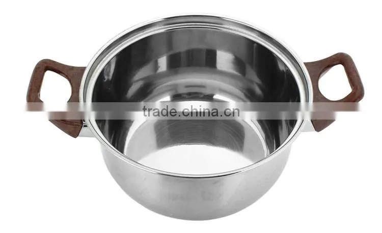 capsule bottom pots and pans Mirror And Sand Polish For Stainless Steel 8 Piece Cookwares Set