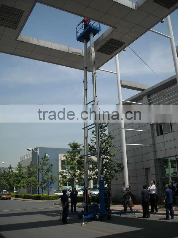 S J Y L double mast aluminum alloy lift platform