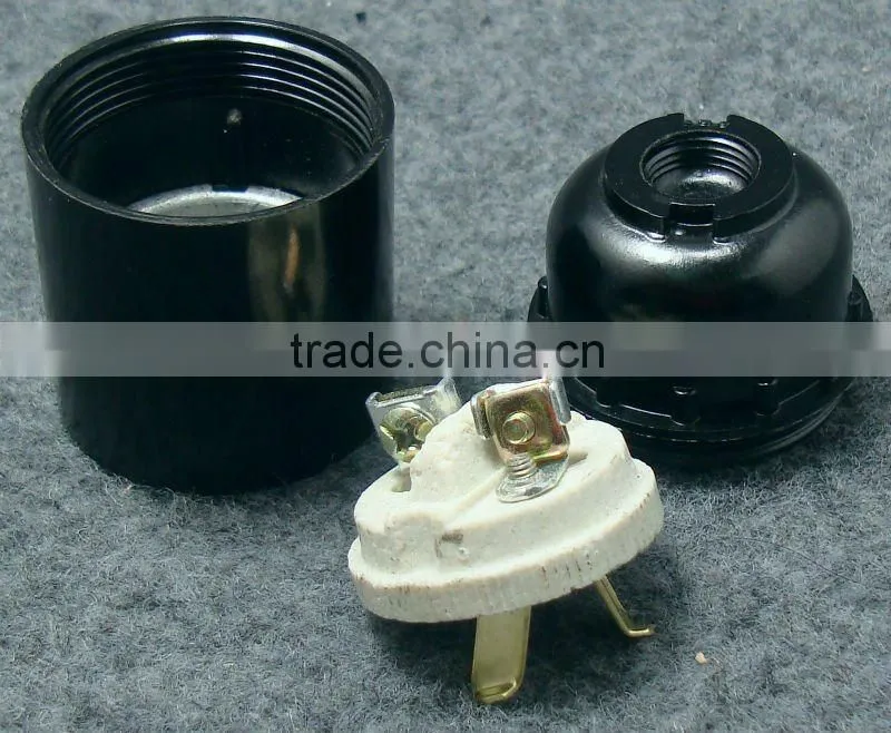 bakelite lamp holder porcelain insertion E27 e27