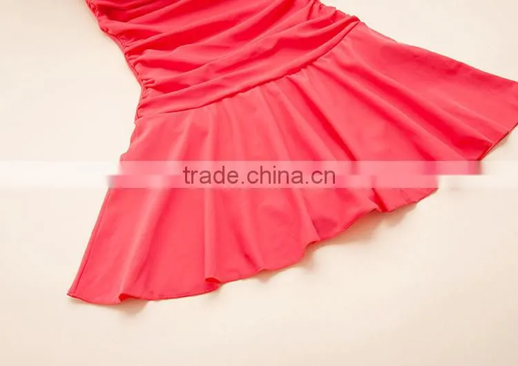 2016 high quality lady swimsuit dress nylon with lycra swimming suit