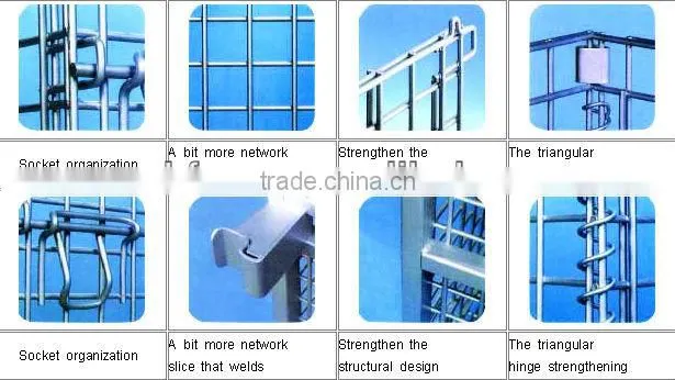 Metal galvanized steel cage mesh pallet