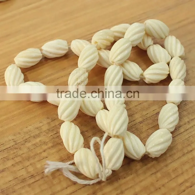 OB030 For bracelets or necklace carved chunky bone beads