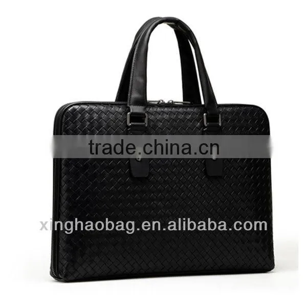 2014 fashion design of leather briefcase and business bag for men