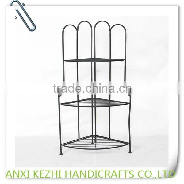 KZ12163 Antique 3 Tiers Metal Corner Rack Kitchen/Bathroom Rack