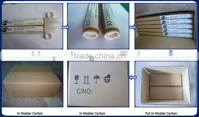 Quartz glass infrared heat lamps car painting