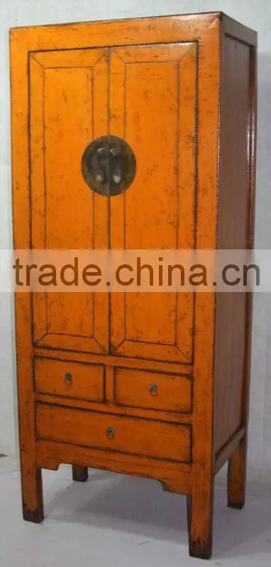 chinese antique two door three drawer wardrobe