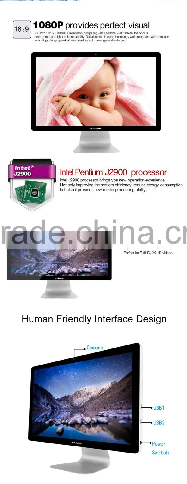 Top Quality Fashion Style Android All in One Pc Desktop