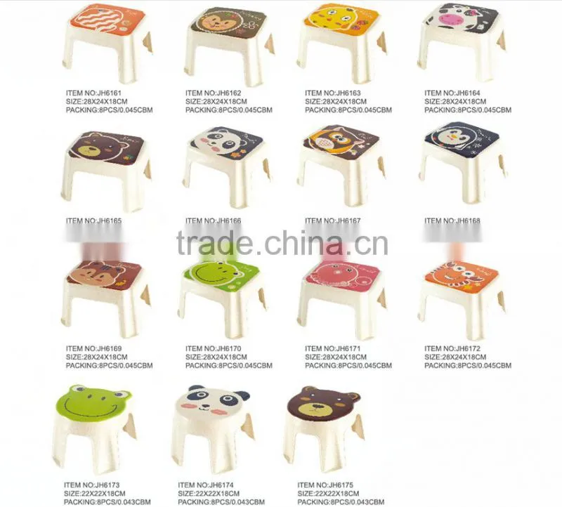 Cute animal shape cartoon biodegradable bamboo fiber kids stool