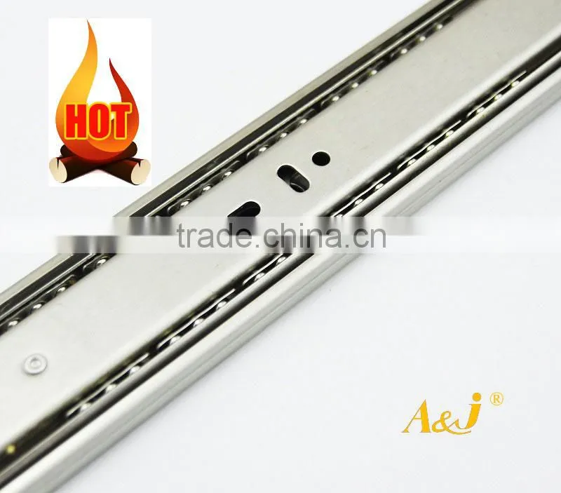 Kitchen cabinets hardware 3 Fold Full Extension Ball Bearing Telescopic Channel Drawer Slide (8"-24")