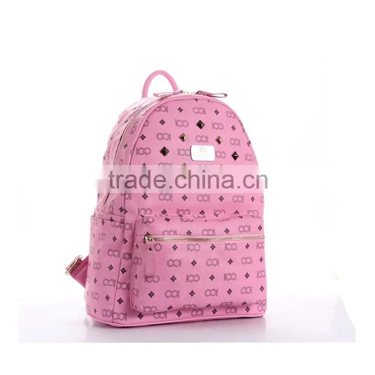 Factory Direct Sale Custom women Washed PU Leather school bag Vintage Washed Backpack