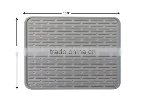 Competitive Factory Price Non-slip Silicone Drying Mat Kitchen Dish Sink Mat