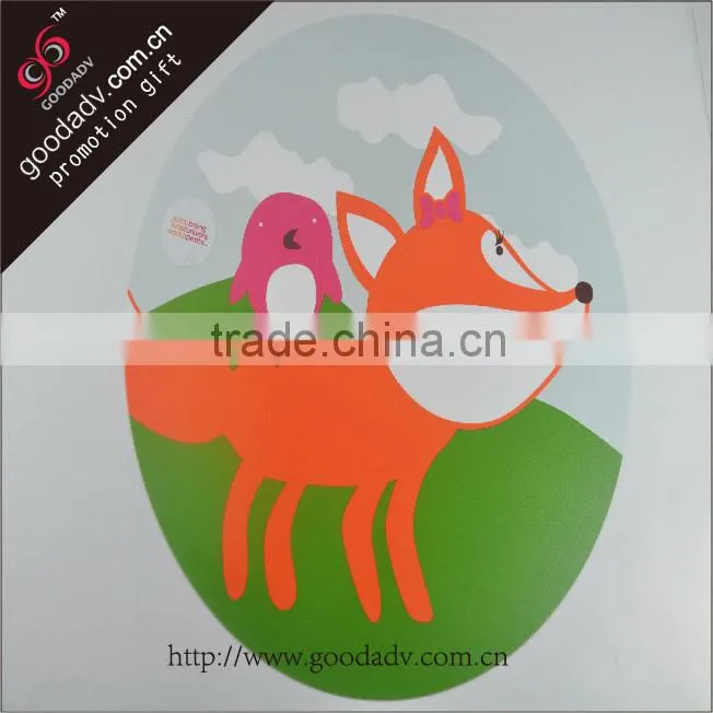novetly product round shape animal pattern plastic table placemats