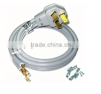 NEMA 10-50P heavy duty three prong power cord plug with cUL approval.